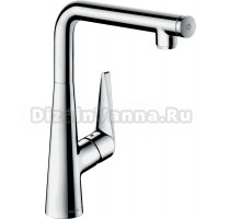 Комплект Смеситель Hansgrohe Talis Select M51 72820000 хром + Фартук черный