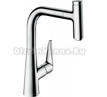 Комплект Смеситель Hansgrohe Talis Select M51 72822000 хром + Фартук черный