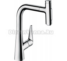 Комплект Смеситель Hansgrohe Talis Select M51 72824000 хром + Фартук черный