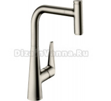 Комплект Смеситель Hansgrohe Talis Select M51 72826800 сталь + Фартук черный