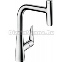 Комплект Смеситель Hansgrohe Talis Select M51 73852000 хром + Фартук черный