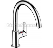 Комплект Смеситель Hansgrohe Vernis Blend M35 71870000 хром + Фартук черный