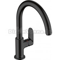 Комплект Смеситель Hansgrohe Vernis Blend M35 71870670 черный + Фартук черный