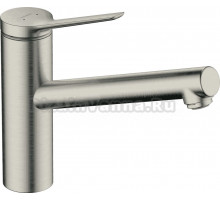 Комплект Смеситель Hansgrohe Zesis M33 74802800 сталь + Фартук черный