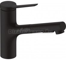 Комплект Смеситель Hansgrohe Zesis M33 74803670 механизм sBox lite, черный матовый + Фартук черный