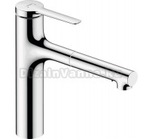 Комплект Смеситель Hansgrohe Zesis M33 74804000 механизм sBox lite, хром + Фартук черный