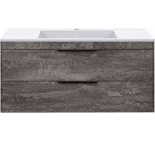 Тумба под раковину без столешницы Vincea Chiara 2D 100, подвесная, 2 ящика, камень