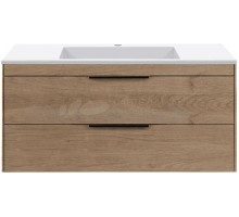 Тумба под раковину без столешницы Vincea Chiara 2D 100, подвесная, 2 ящика, натуральный дуб
