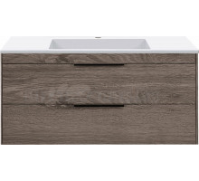Тумба под раковину без столешницы Vincea Chiara 2D 100, подвесная, 2 ящика, темный дуб