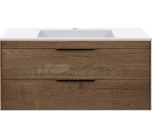 Тумба под раковину без столешницы Vincea Chiara 2D 100, подвесная, 2 ящика, дуб табак