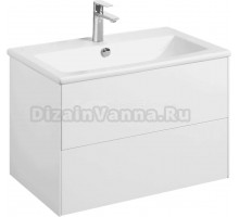 Тумба под раковину без столешницы AQUATON Сохо 75 подвесная, белая глянцевая