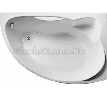 Акриловая ванна EUROLUX Sparta 160x95 см, угловая, правая, пристенная, белая, асимметричная, с каркасом, 160х100, R, с каркасом