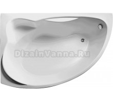 Акриловая ванна EUROLUX Sparta 160x95 см, угловая, левая, пристенная, белая, асимметричная, с каркасом, 160х100, L, с каркасом