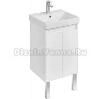 Тумба под раковину без столешницы AQUATON Сканди 45 белая глянцевая, белая матовая