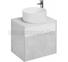 Тумба под раковину без столешницы AQUATON Марбл 60 слэйт, белая матовая