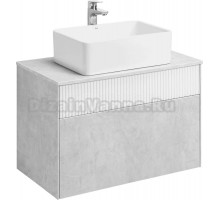 Тумба под раковину без столешницы AQUATON Марбл 80 слэйт, белая матовая