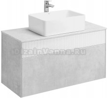 Тумба под раковину без столешницы AQUATON Марбл 100 слэйт, белая матовая