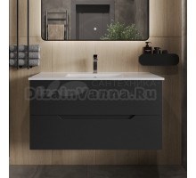 Тумба под раковину без столешницы Orange Line 100, черная матовая