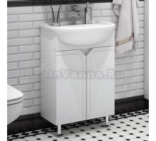 Тумба под раковину без столешницы Corozo Сириус 55 белая