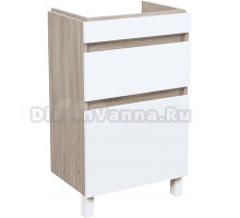 Тумба под раковину без столешницы IDDIS Zodiac 50 напольная, с ящиками, белая, ясень-шимо