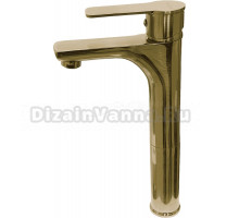 Смеситель для раковины SW Готланд высокий, матовое золото