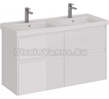 Тумба под раковину без столешницы Lemark Combi 120 белая глянцевая