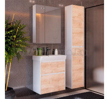 Мебель для ванной комнаты Lemark Combi 80 дуб кантри, белая глянцевая
