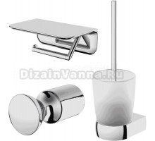 Набор Ершик AM.PM Sensation A3033300 + Держатель A30341500 с полкой для телефона + Крючок A3035500