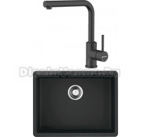 Комплект Мойка Omoikiri Kata 54-U-BL черная + Смеситель Nakagawa P-BL черный