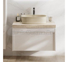 Тумба под раковину без столешницы KERAMA MARAZZI Modula 80 подвесная, белая глянцевая