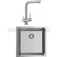 Комплект Мойка Omoikiri TADZAVA 44-U-IN Quadro нержавеющая сталь + Смеситель Milacio Ultra MCU.558.SS нержавеющая сталь