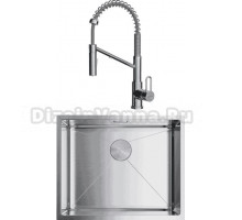 Комплект Мойка Omoikiri Taki 54-U/IF-IN нержавеющая сталь + Смеситель Mikawa 2 Plus SB-BN нержавеющая сталь, с гибким изливом