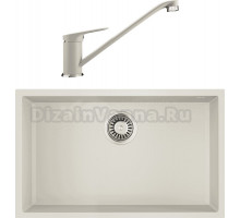 Комплект Мойка Omoikiri Tedori 66-U белая + Смеситель Ulgran U-004 -331 белый