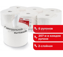Туалетная бумага Laima Premium T8 белая (Блок: 6 рулонов)