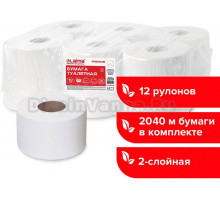 Туалетная бумага Laima Premium T2 белая (Блок: 12 рулонов)