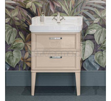 Тумба под раковину без столешницы KERAMA MARAZZI Pompei 60 с 2 ящиками, камео бежевая глянцевая