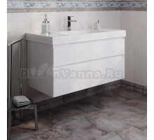 Тумба под раковину без столешницы KERAMA MARAZZI Cubo 100 подвесная, белая матовая