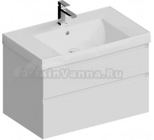 Тумба под раковину без столешницы KERAMA MARAZZI Cubo 80 подвесная, белая матовая