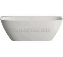 Ванна из искусственного камня Salini Sofia Wall S-Sense 160x80 см, пристенная, белая, овальная, с донным клапаном
