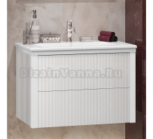 Тумба под раковину без столешницы Opadiris Рубинно 80 глянцевая белая