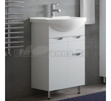 Тумба под раковину без столешницы Corozo Лея 60 белая