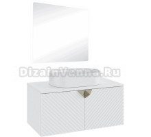 Мебель для ванной комнаты Runo Андорра 85 белая матовая, белый глянец, раковина Nuovo 50