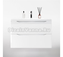 Тумба под раковину без столешницы Style Line Марелла 80 подвесная, антискрейтч, белый глянец