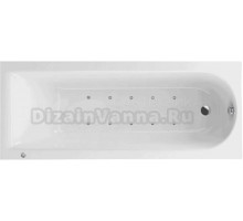 Акриловая ванна Excellent Aurum Aero WAEX.AUR17.AERO.CR 170x70 см, пристенная, белая, с каркасом, со сливом-переливом