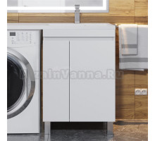 Тумба под раковину без столешницы Uperwood Magenta 50 под стиральную машину, напольная, с дверцами, белая
