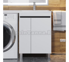 Тумба под раковину без столешницы Uperwood Magenta 50 под стиральную машину, напольная, с дверцами, белая, графит
