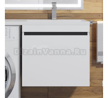 Тумба под раковину без столешницы Uperwood Magenta 60 под стиральную машину, подвесная, с ящиком, белая, графит