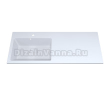 Раковина над стиральной машиной Uperwood Cosmos 291020411 глянцевый белый, крыло справа