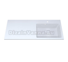 Раковина над стиральной машиной Uperwood Cosmos 291020412 глянцевый белый, крыло слева