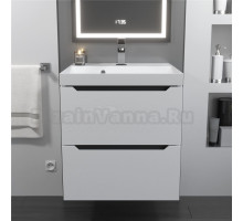Тумба под раковину без столешницы Uperwood Tanos New 50 подвесная, белая, графит